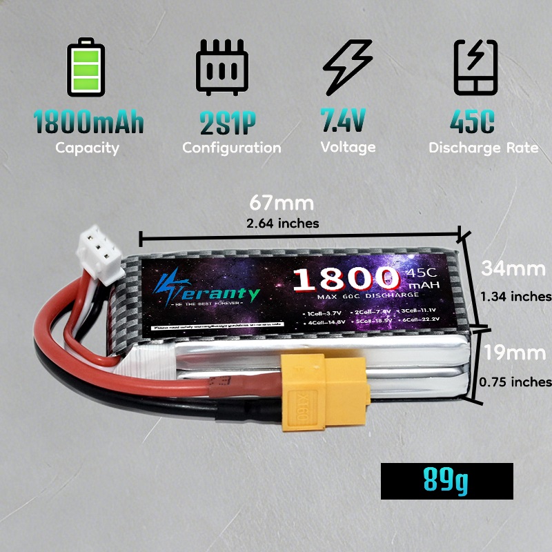 Аккумулятор LiPo TERANTY 2S 3S – обзор и цена Drone Battery Lipo