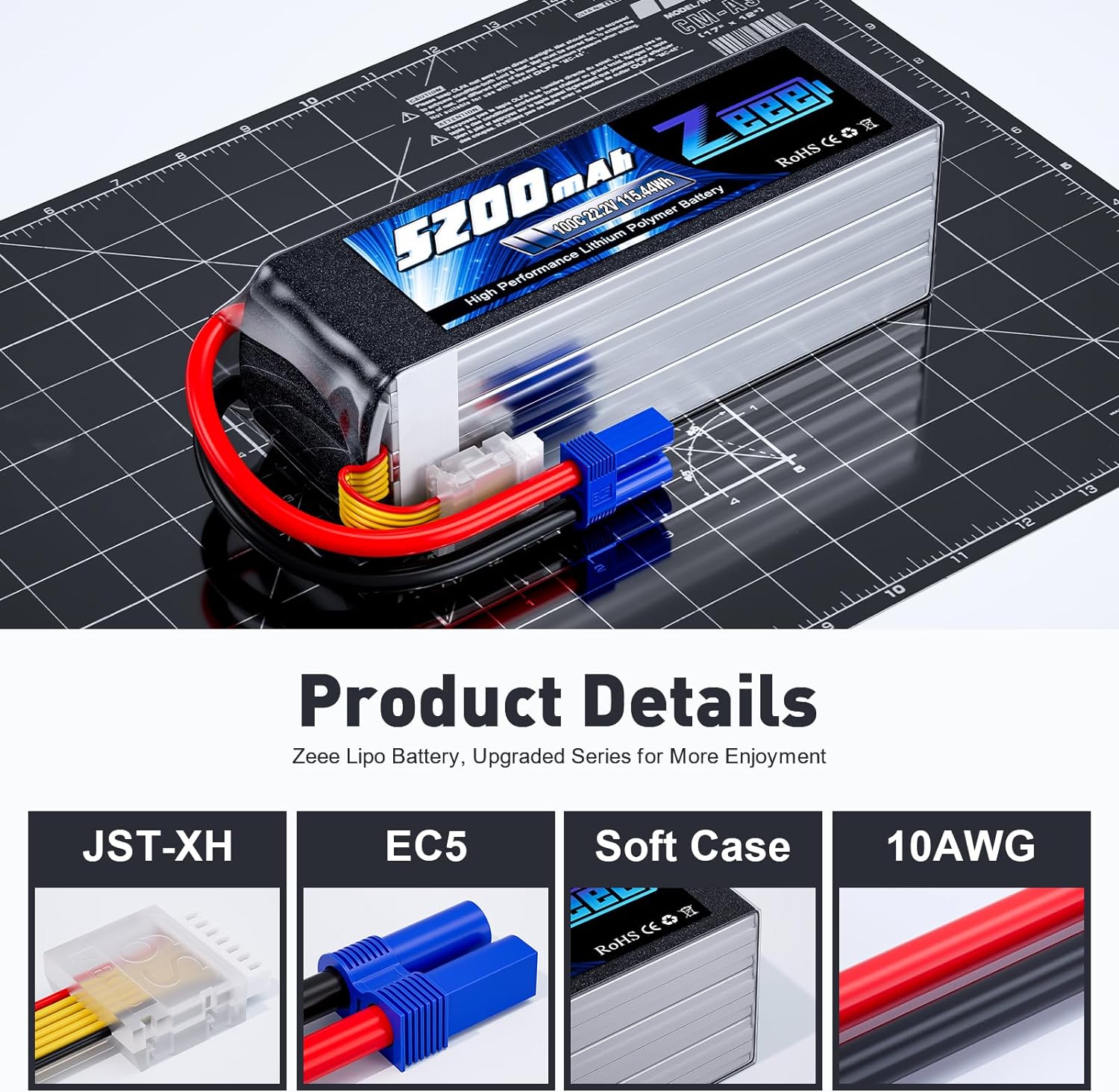 Zeee 6S 5200 мАч Lipo аккумуля – обзор и цена Drone Battery 6S