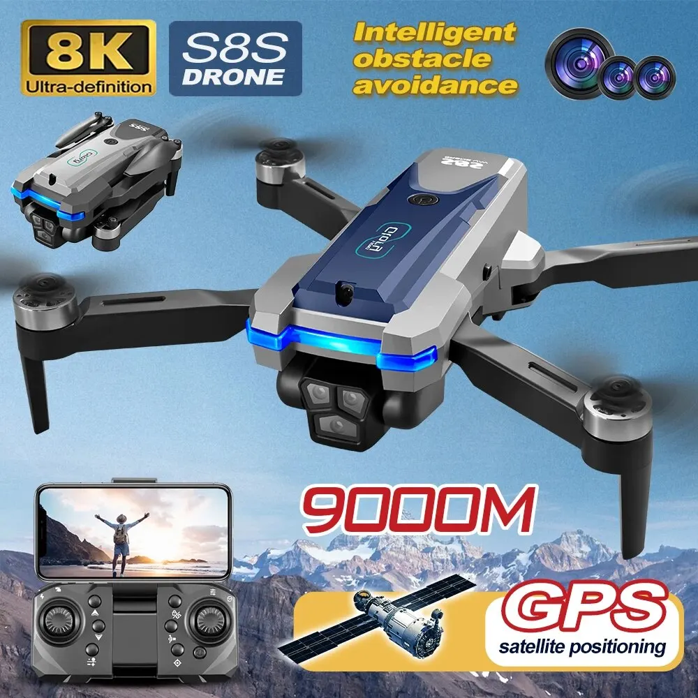 Складной Квадрокоптер S8S, GPS – обзор и цена Drone Battery Box
